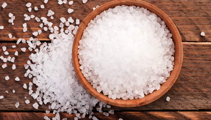 Meersalz in Holzschale