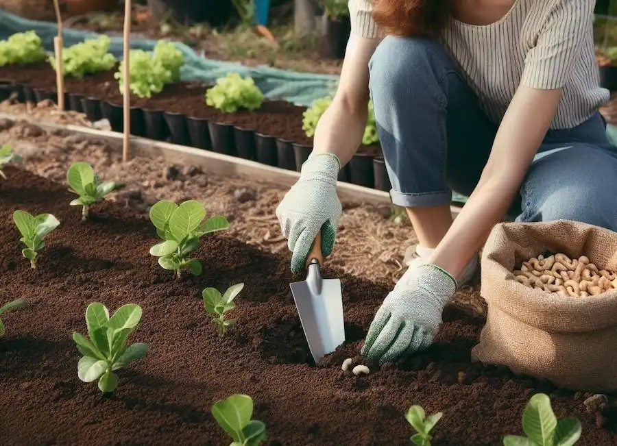 Cashewkerne in Erde pflanzen