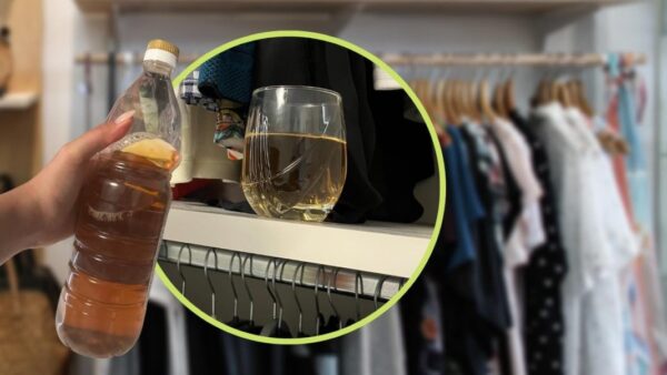 Essig, nicht in der Küche, sondern im Schlafzimmer: nur ein kleines Glas im Kleiderschrank | Die Kleidung wird es Ihnen danken