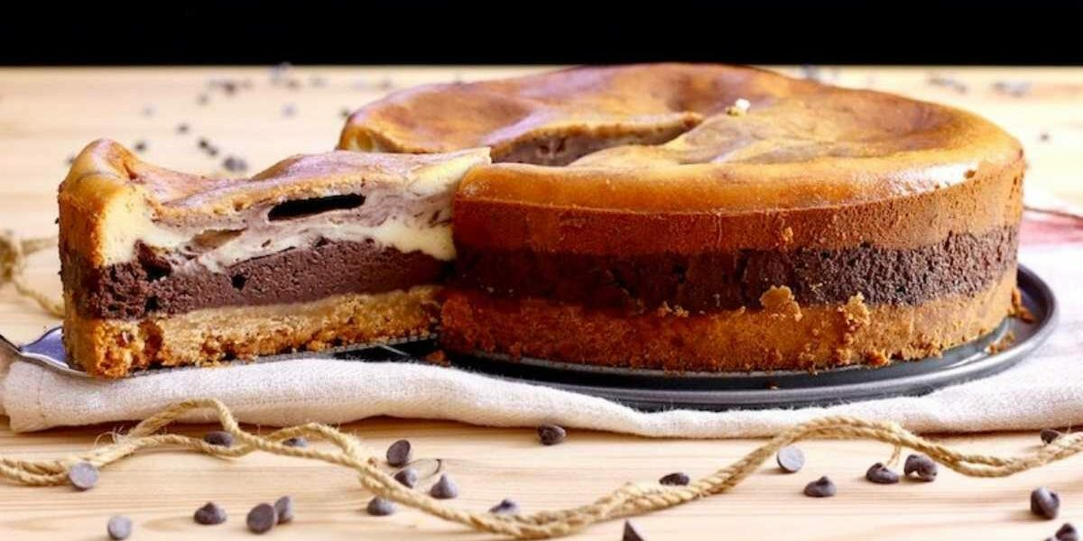 Gebackener Marmorkäsekuchen: ein einfaches und leckeres Dessert