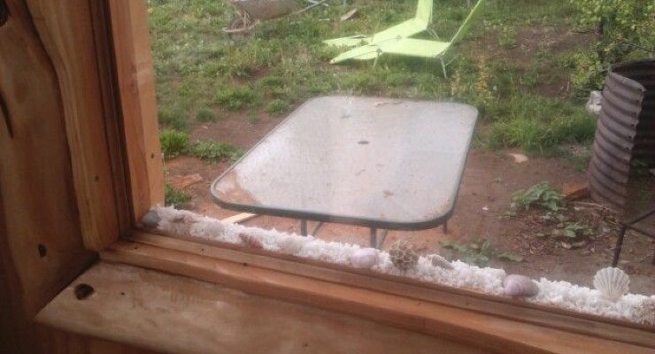 Salz in den Fenstern