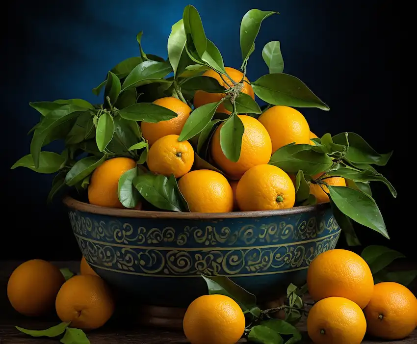 una ciotola con le arance