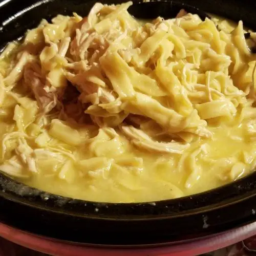 Huhn und Nudeln aus dem Slow Cooker