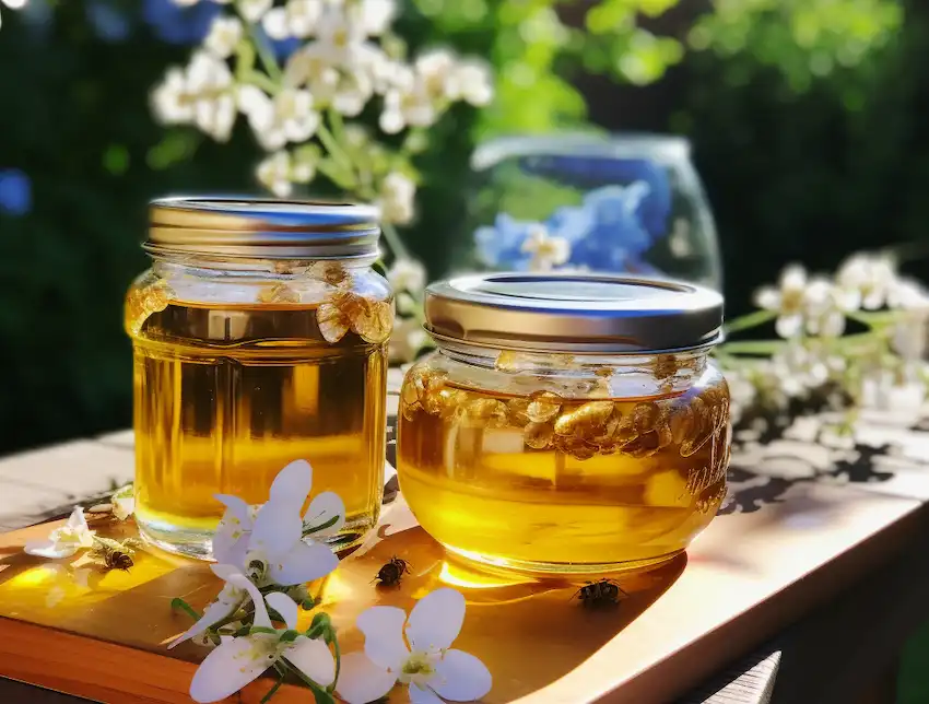 Gläser mit Honig