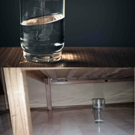 Jeden Abend stelle ich normalerweise ein Glas Wasser neben mein Bett. Am Morgen schaue ich genau hin und finde das Ergebnis heraus.