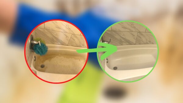 Kalkstein in der Wanne, nur mit dieser Zutat für 2,50 € bringen Sie ihn zum Strahlen