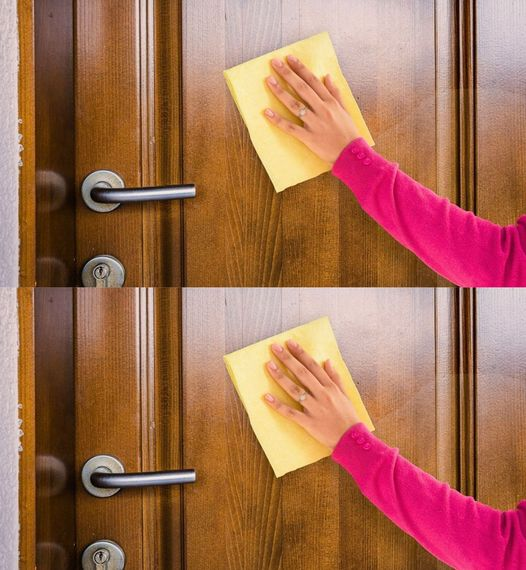 Kein Putzen mehr: die „magische“ Zutat, die Holztüren zum Glänzen bringt