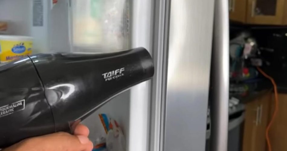 Kühlschrank, der Trick des Haartrockners kommt heraus, um die Rechnungen zu halbieren