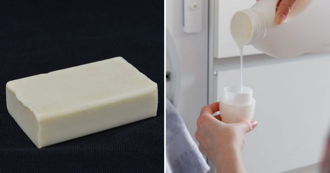 Kinderleichter Trick, um 1 Stück Seife in 3 Liter Flüssigwaschmittel umzuwandeln