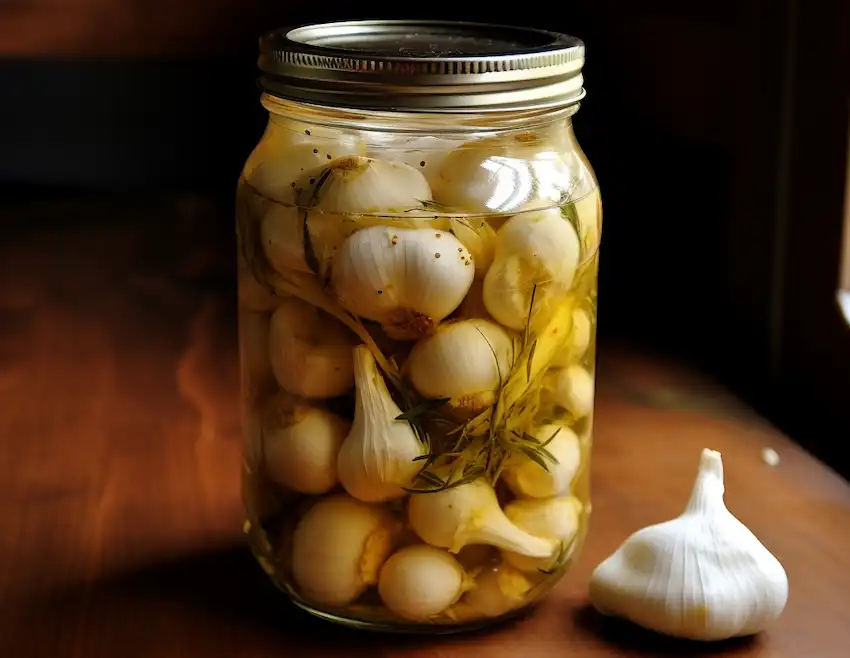 eingelegter Knoblauch