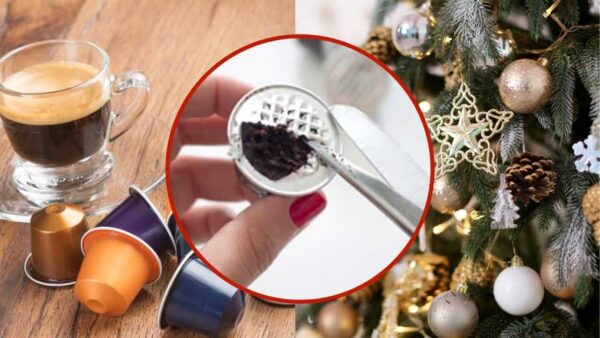 Kreieren Sie diese spektakuläre Weihnachtsdekoration aus recycelten Kaffeepads