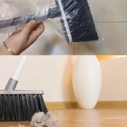 Legen Sie vor dem Kehren eine Plastiktüte auf den Besen: Der Boden wird viel sauberer sein als vorher!
