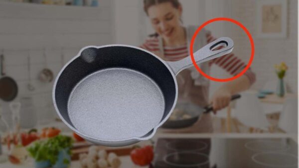 Loch für den Pfannengriff: Es dient nicht zum Aufhängen, ganz im Gegenteil | Kochen war noch nie einfacher!