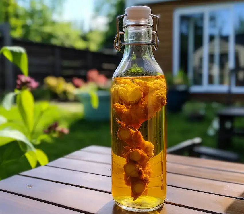 Mischung aus Wasser und Kurkuma