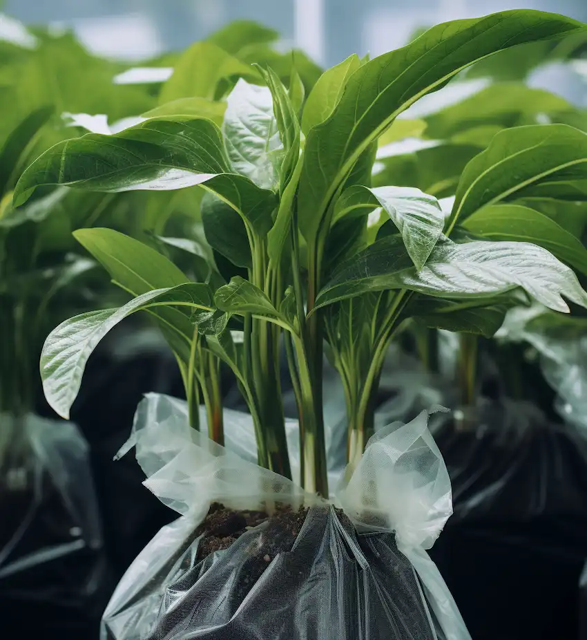 gummierte Pflanztaschen