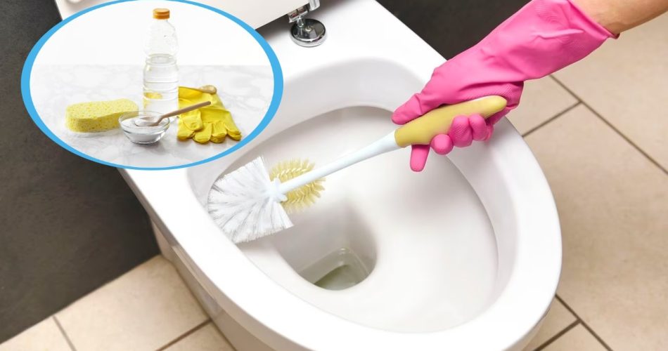 Methode zum Entfernen brauner Flecken aus der Toilette mit Essig und ohne stundenlanges Schrubben