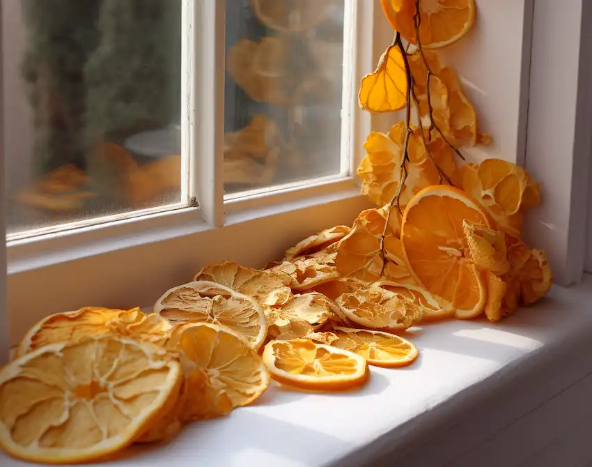 Orangen-Trockenschalen