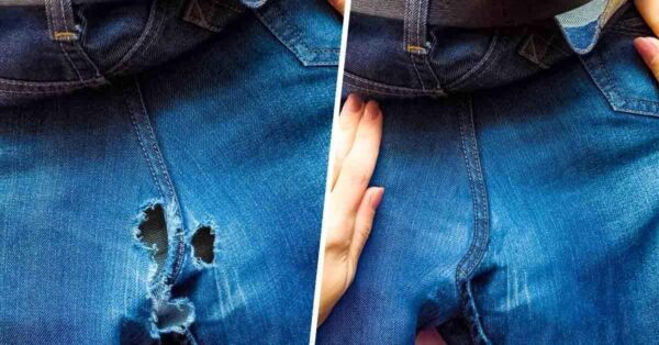 Repariere ein Loch in einer Jeans in 2 Minuten mit einem einfachen Trick: Sie wird wie neu sein