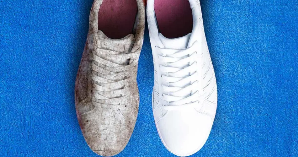 Schmutzige Sneaker sind wieder wie neu. Tauchen Sie sie einfach in diese Flüssigkeit