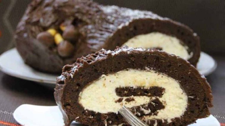 Schokoladen-Kokos-Roulade: ein leichtes und exquisites Dessert für einen besonderen Anlass
