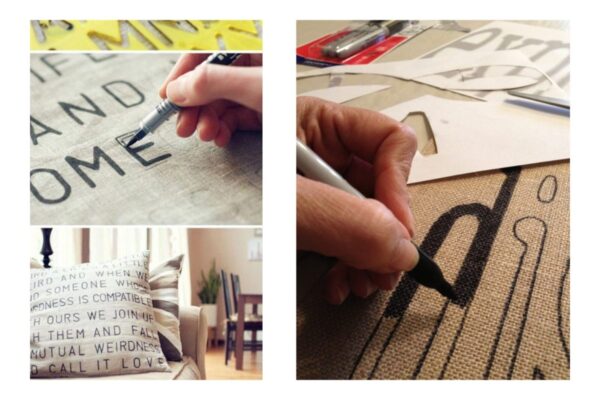 Schreiben auf Stoff: Mit dieser einfachen Technik kann man alles machen