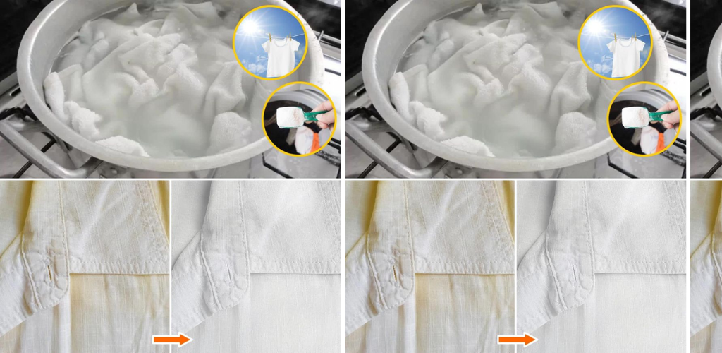 So bleichen Sie Wäsche auf und entfernen alte gelbe Flecken