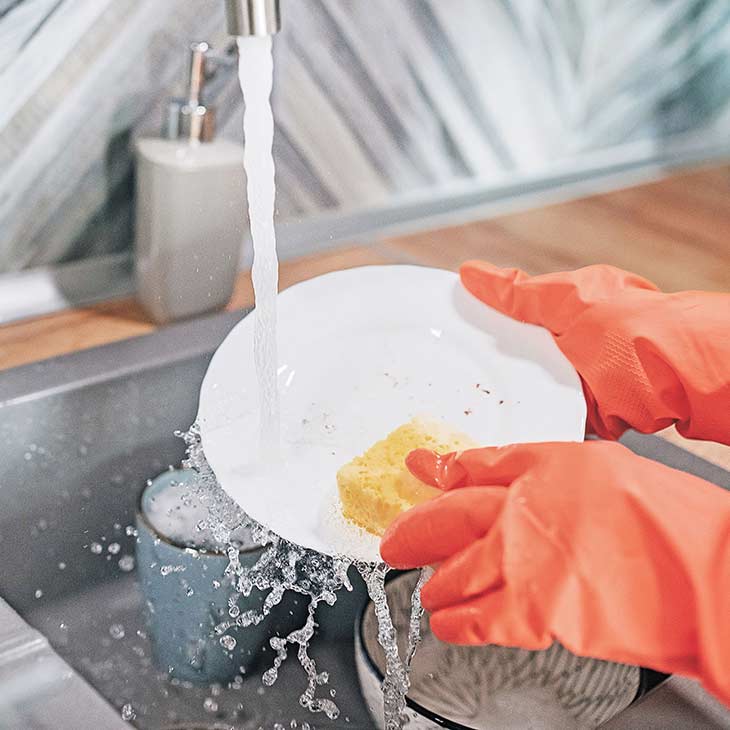 Schmutz auf dem Teller