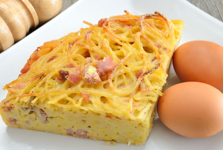 Spaghetti-Omelette-Scheibe