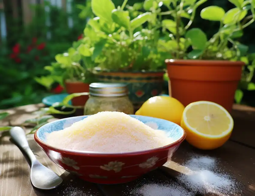 eine Tasse Zitronensäurepulver