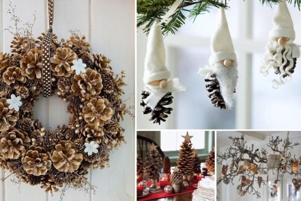 Tannenzapfen, verwenden Sie sie für Weihnachten: Machen Sie viele originelle Dekorationen mit kreativem Recycling