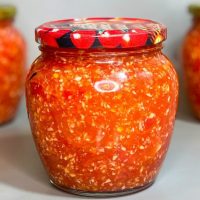 Tomatensauce mit Meerrettich und Knoblauch (ohne thermische Behandlung)!