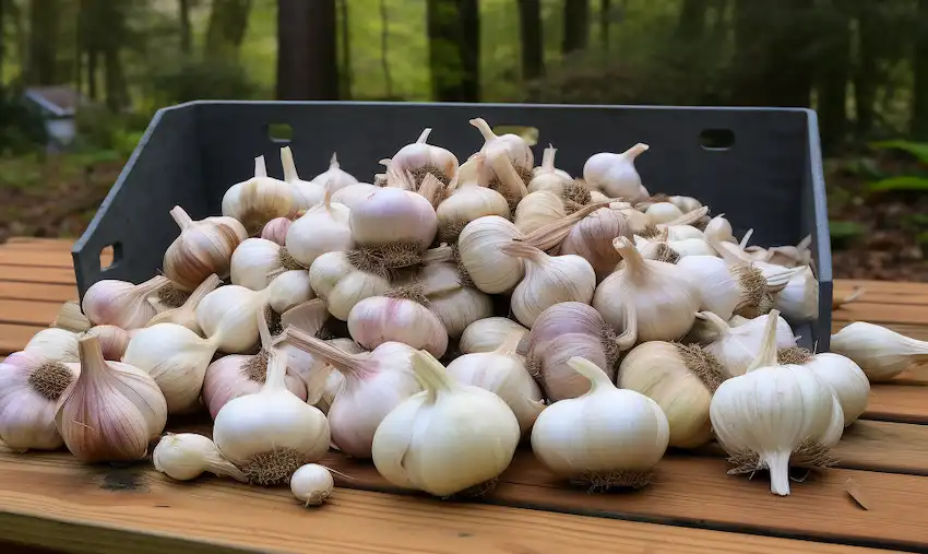 Knoblauch auf dem Tisch