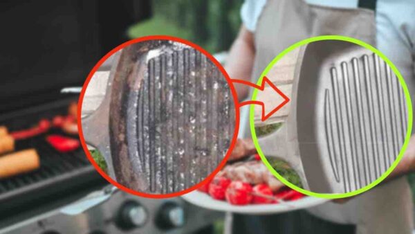 Verkrustungen vom Grill, der Trick des Kochs, um ihn wieder wie neu zu machen