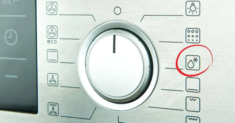 Was bedeutet das Wassertropfensymbol auf dem Ofen?