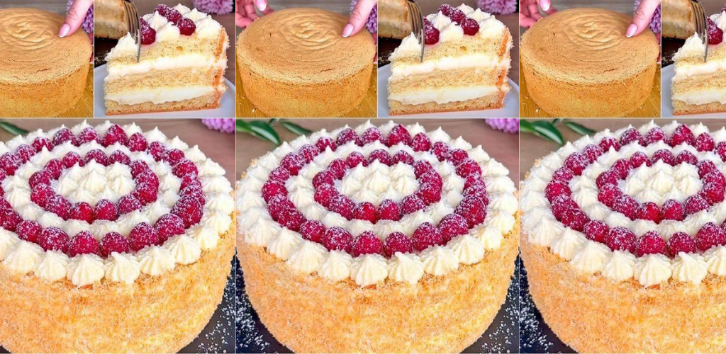 Weicher dreischichtiger Kuchen: das Dessert, das auf der Zunge zergeht
