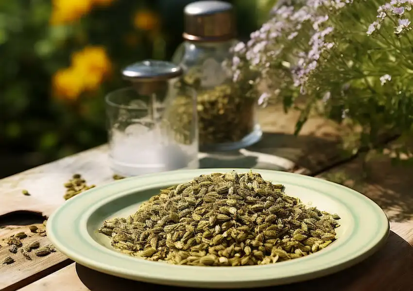 ein Teller mit Oreganosamen