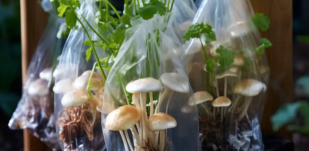 Wie man Pilze in Plastiktüten züchtet, um sie jeden Tag zu ernten