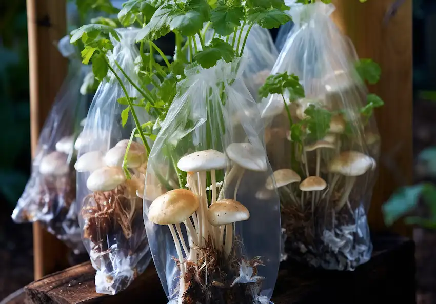 Pilze in Plastiktüten züchten