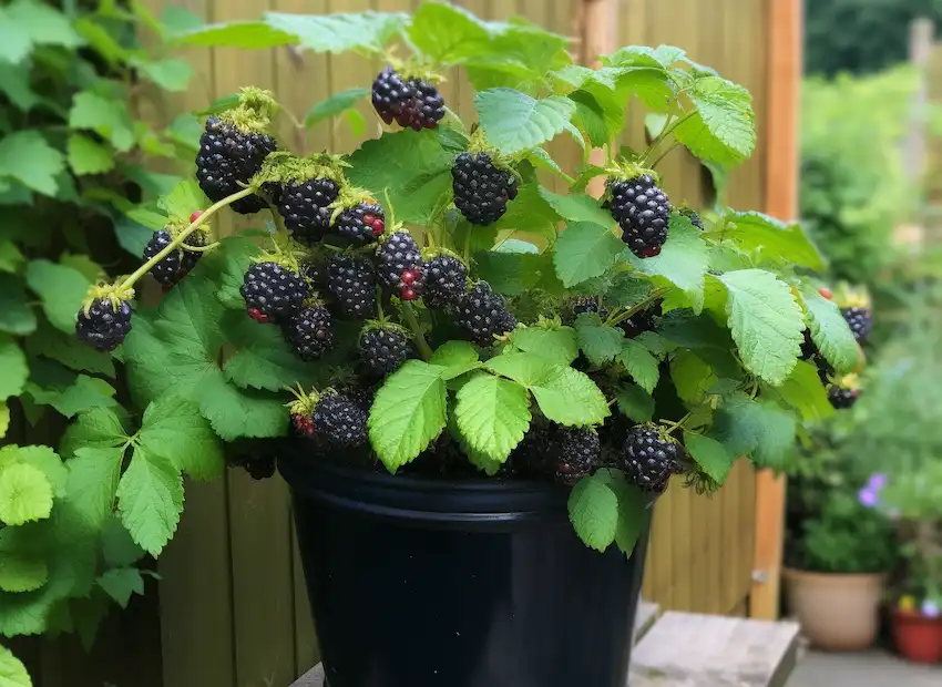 Brombeere in einem Topf anbauen