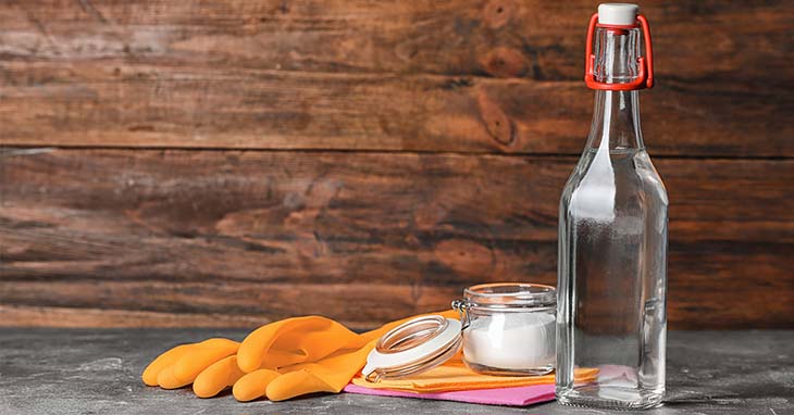 Wie reinige ich den Backofen schnell und mühelos mit dem Salz-Trick? 3 mit Essig salzen