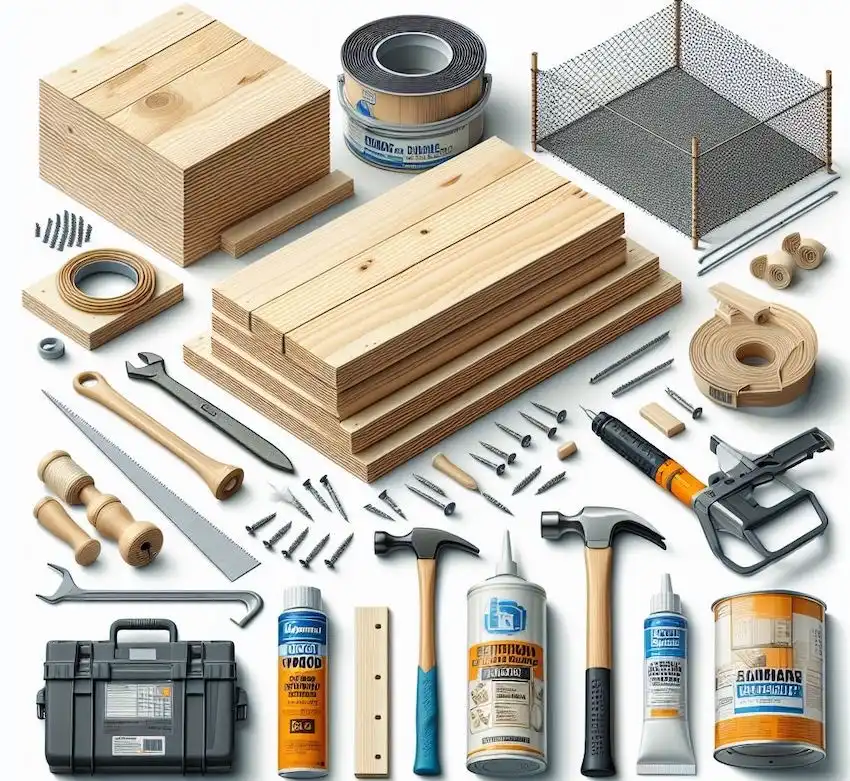 Benötigte Materialien für das Fledermaushaus