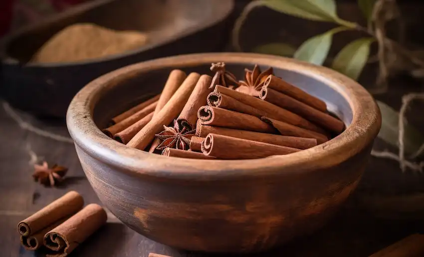 eine Schüssel mit Zimt