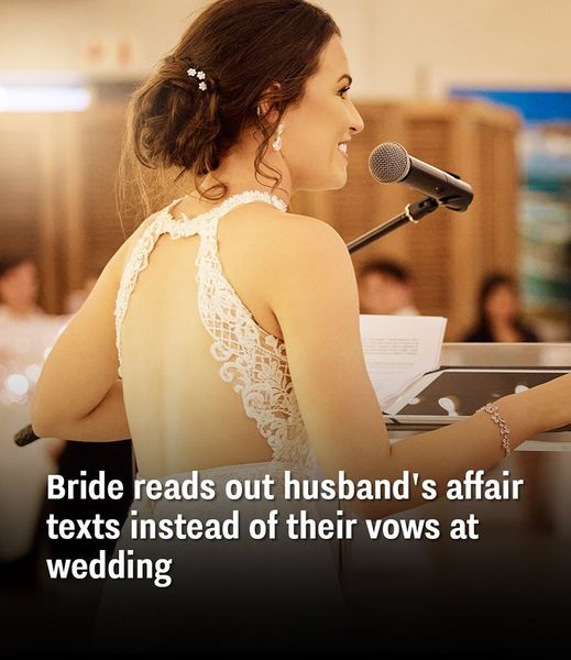 BRIDE READS FIANCÉ’S SURPRISING AFFAIR MESSAGES INSTEAD OF THEIR VOWS AT WEDDING