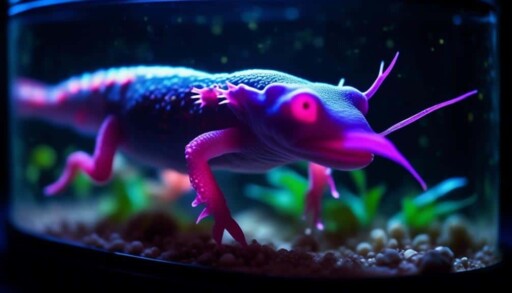 axolotl fluorescence genetic diet environment