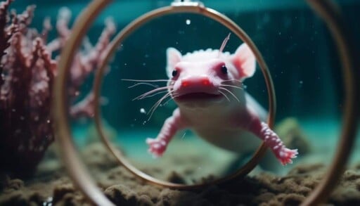 axolotls mastering impressive trick