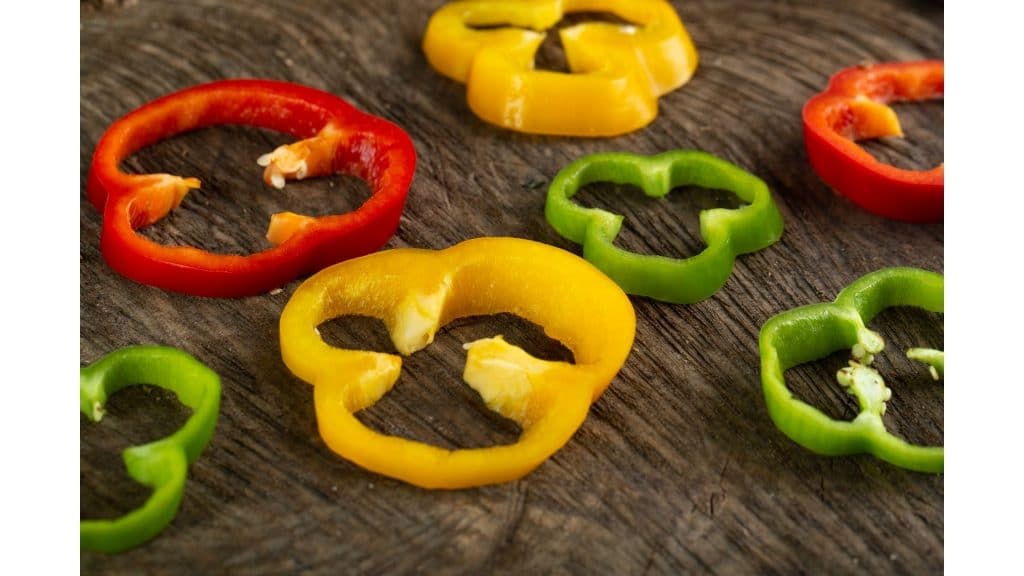 Raw bell peppers