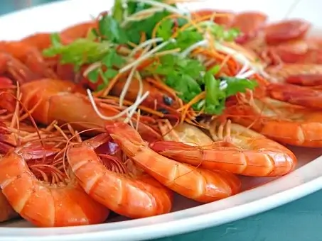 Prawns, Steamed, Seafood, Restaurant