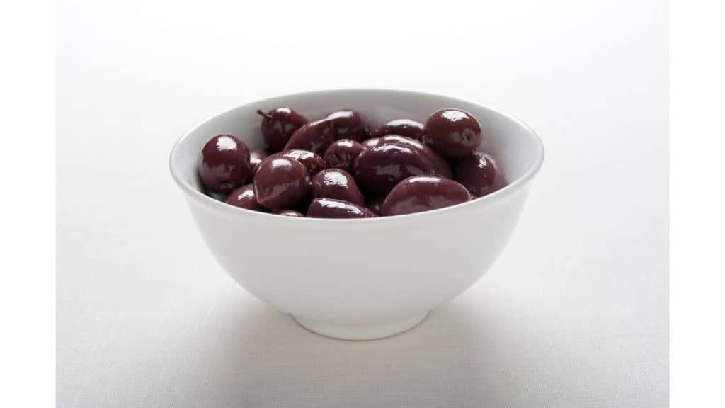 Kalamata olives in bowl