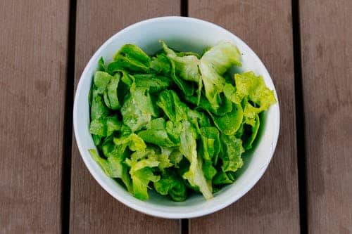Lettuce in bowl
