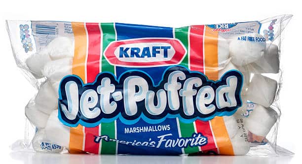 Miami, USA - May 04, 2013: Kraft Jet-Puffed Marshmallows package. Kraft brand is owned by Kraft Foods Group Inc.